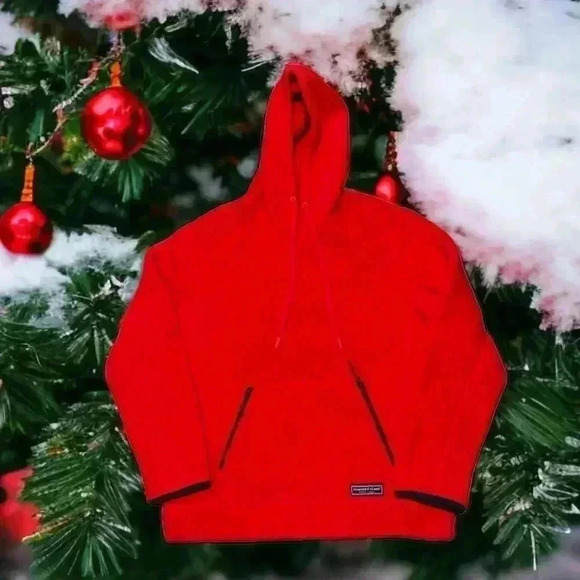NWOT Vineyard Vines Sherpa hoodie nautical red men’s large - Picture 6 of 6